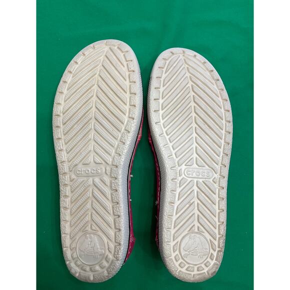 Crocs Women’s  Hover Pink  Slip On Canvas Casual Flats 7W Comfort. Walking - Picture 6 of 8